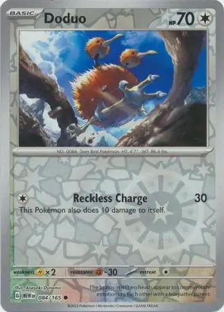 151 Set Doduo #84/165 reverse holo